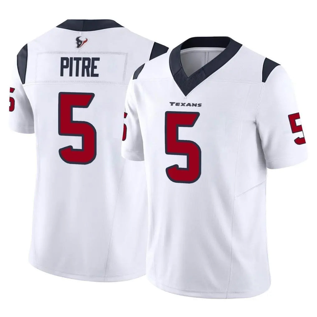 Silnrao H.Texans #5 Jalen Pitre Player White Vapor F.U.S.E. Limited Stitched Jerseys