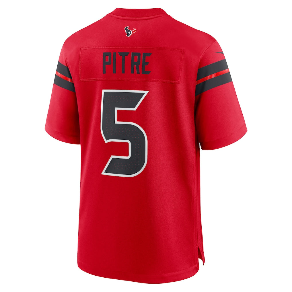 Silnrao H.Texans #5 Jalen Pitre Red Alternate Game Stitched Jerseys