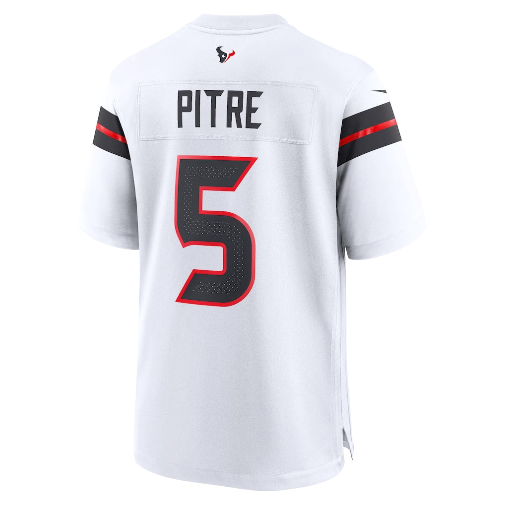 Silnrao H.Texans #5 Jalen Pitre White Game Stitched Jerseys