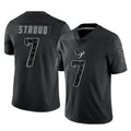 Silnrao H.Texans #7 C.J. Stroud Player Black REFLECTIVE Limited Stitched Jerseys