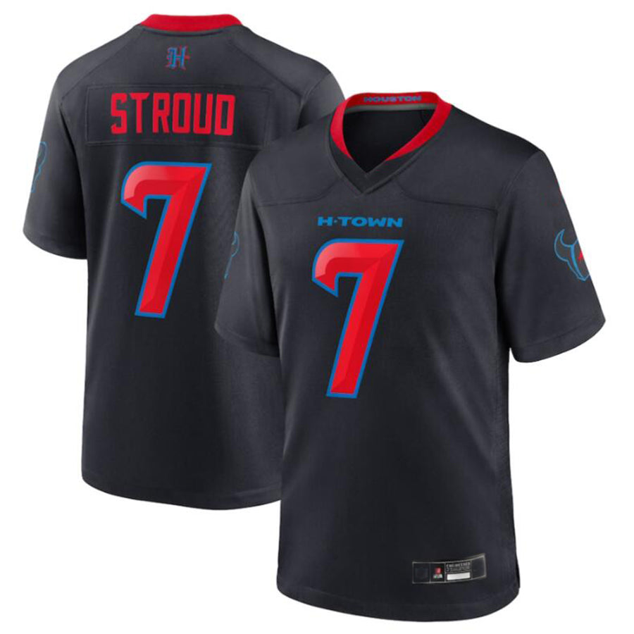 Silnrao H.Texans #7 C.J. Stroud Navy 2nd Alternate Game Jersey Stitched Jerseys