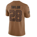 Silnrao I.Colts #28 Jonathan Taylor Brown 2023 Salute To Service Limited Jersey Stitched Jerseys