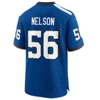 Silnrao I.Colts #56 Quenton Nelson Royal Indiana Nights Alternate Game Jersey American Stitched Jerseys