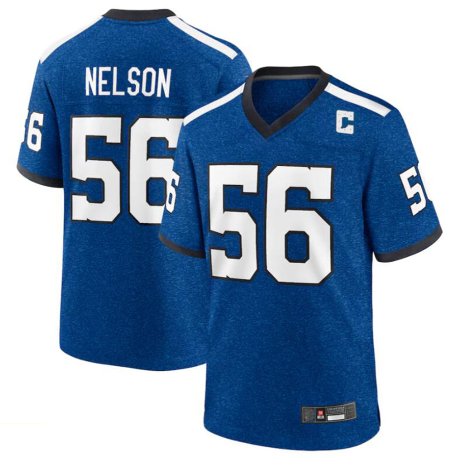 Silnrao I.Colts #56 Quenton Nelson Royal Indiana Nights Alternate Game Jersey American Stitched  Jerseys