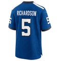 Silnrao I.Colts #5 Anthony Richardson Royal Indiana Nights Alternate Game Jersey American Stitched  Jerseys