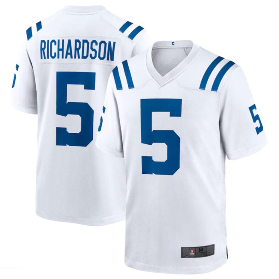 Silnrao I.Colts #5 Anthony Richardson White 2023 Draft First Round Pick Game Stitched Jerseys