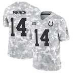 Silnrao IN.Colts #14 Alec Pierce Player Arctic Camo Salute to Service Limited Stitched Jerseys