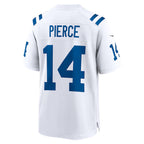 Silnrao IN.Colts #14 Alec Pierce Player White Home Game Stitched Jerseys