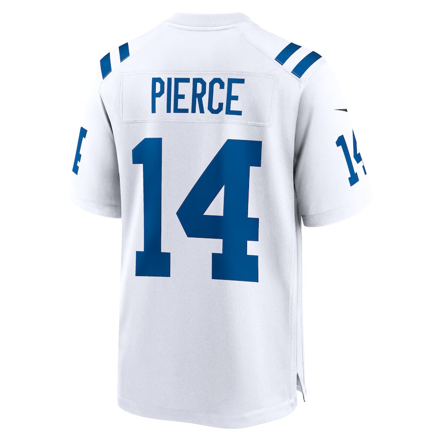 Silnrao IN.Colts #14 Alec Pierce Player White Home Game Stitched Jerseys