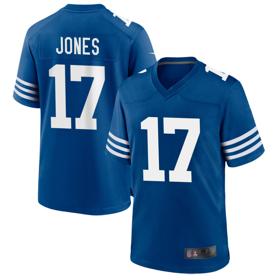 Silnrao IN.Colts #17 Daniel Jones Player Royal Limited Game Stitched Jerseys