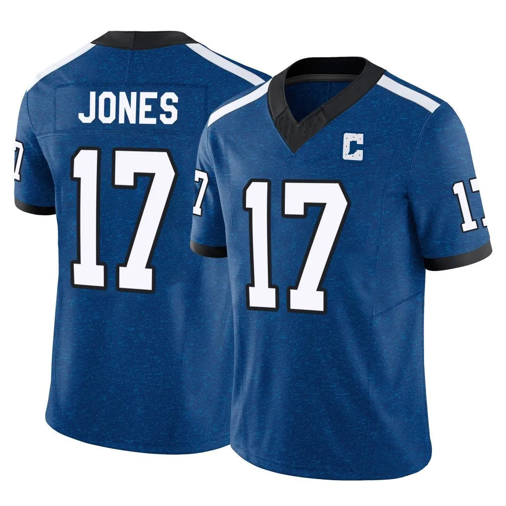 Silnrao IN.Colts #17 Daniel Jones Player Royal Vapor F.U.S.E. Limited Stitched Jerseys