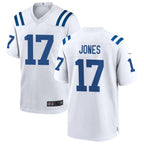 Silnrao IN.Colts #17 Daniel Jones Player White Home Game Stitched Jerseys