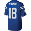 Silnrao IN.Colts #18 Peyton Manning Mitchell & Ness Royal Big & Tall Retired Player Replica Stitched Jerseys