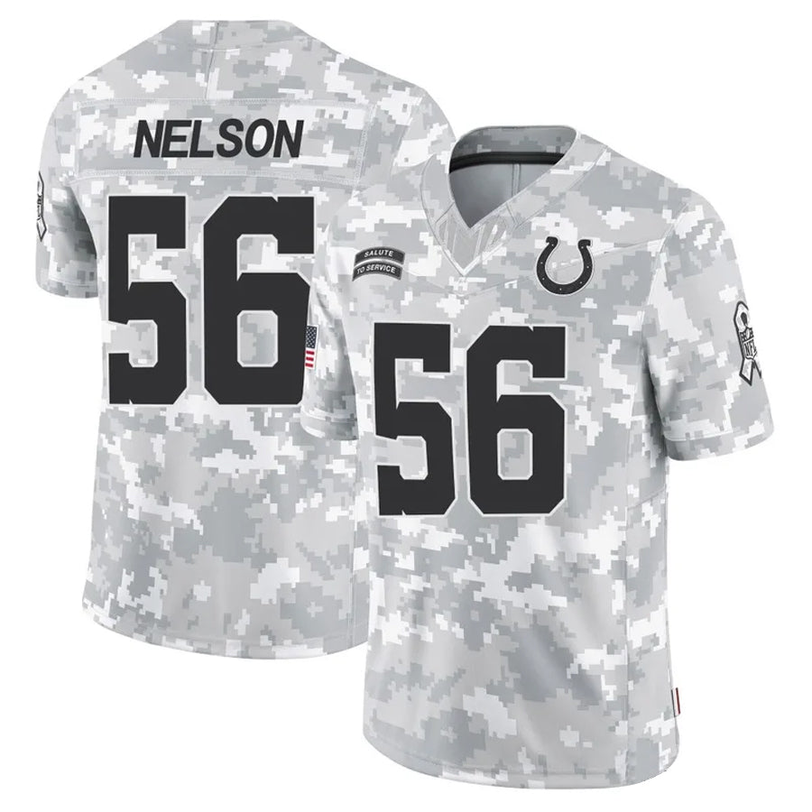 Silnrao IN.Colts #56 Quenton Nelson Player Arctic Camo Salute to Service Limited Stitched Jerseys