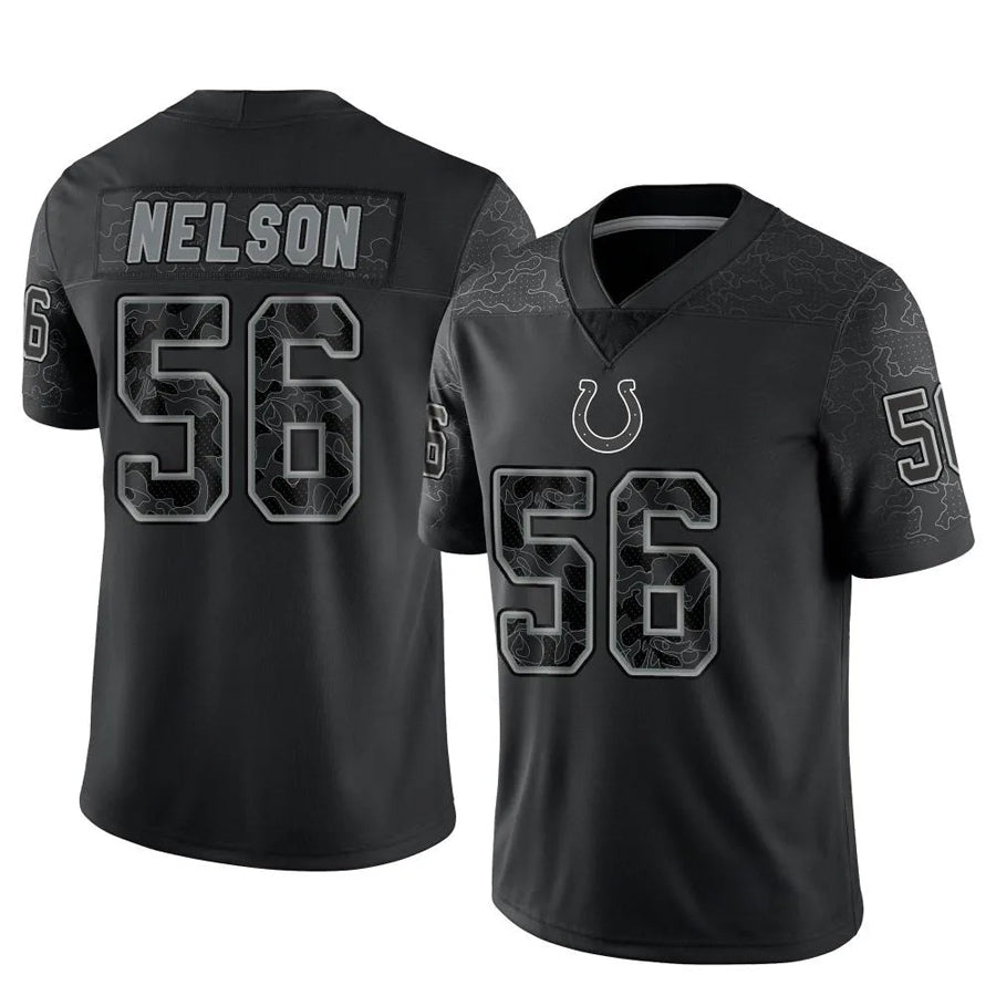 Silnrao IN.Colts #56 Quenton Nelson Player RFLCTV Limited Black Stitched Jerseys