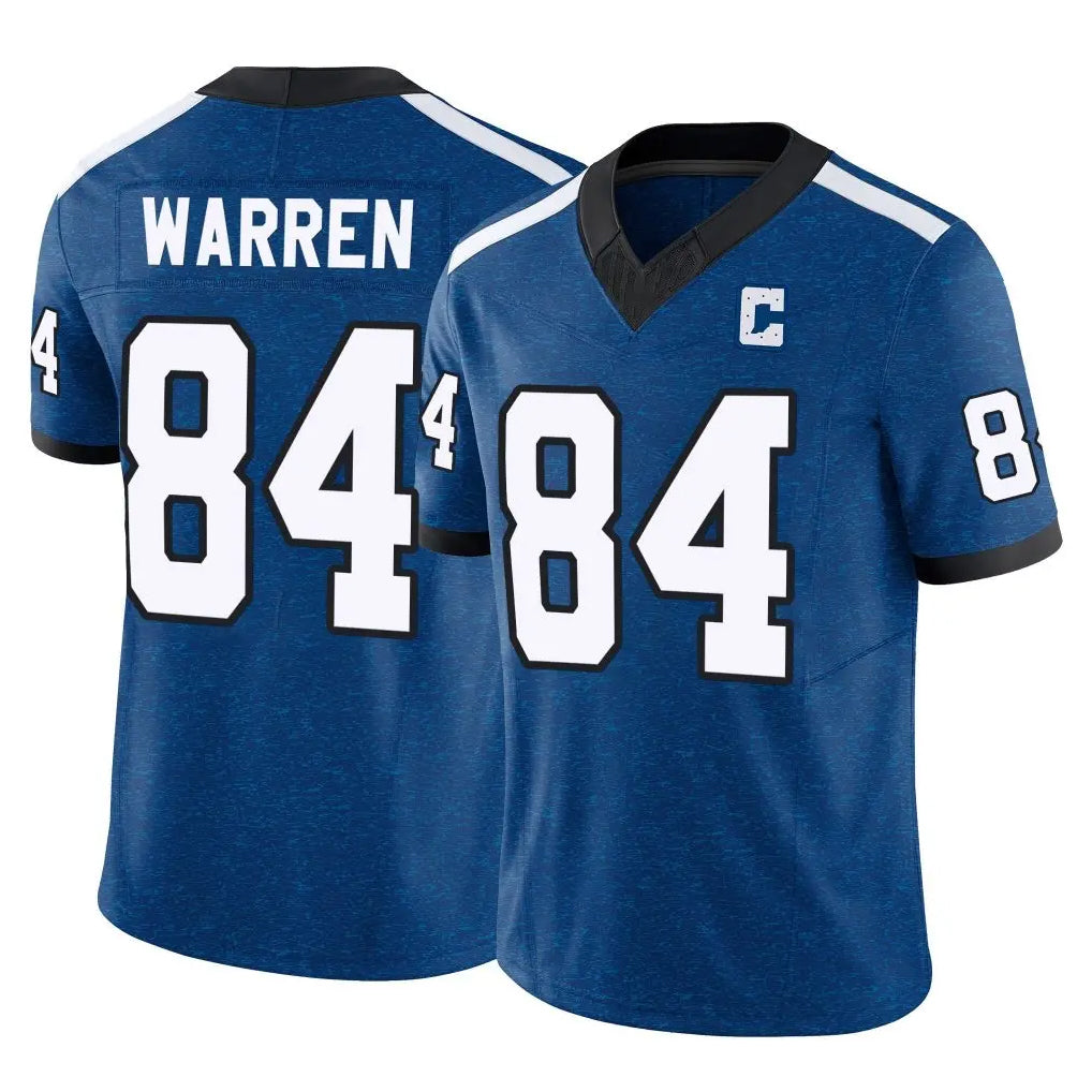 Silnrao IN.Colts #84 Tyler Warren Player Limited Indiana Nights Alternate Vapor F.U.S.E. Royal Stitched Jerseys