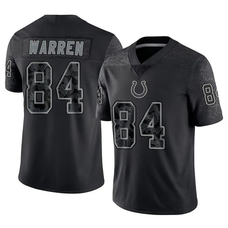 Silnrao IN.Colts #84 Tyler Warren Player RFLCTV Limited Black Stitched Jerseys