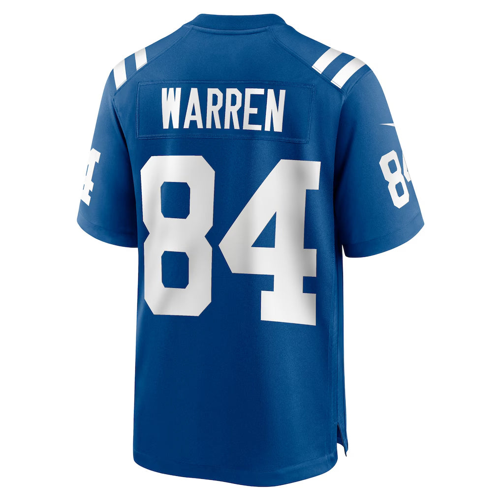 Silnrao IN.Colts #84 Tyler Warren Player Royal Home Game Stitched  Jerseys