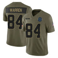 Silnrao IN.Colts #84 Tyler Warren Player Salute To Service Limited Olive Stitched Jerseys