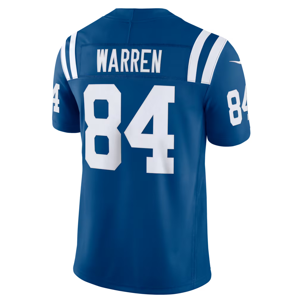 Silnrao IN.Colts #84 Tyler Warren Tyler Warren Nike Royal Team Vapor F.U.S.E. Stitched Limited Jerseys