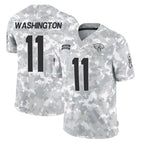 Silnrao J.Jaguars #11 Parker Washington Player Arctic Camo Salute to Service Limited Stitched Jerseys
