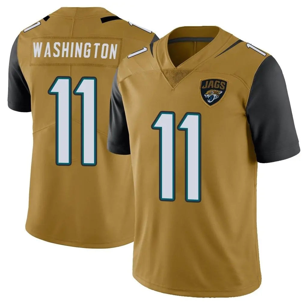 Silnrao J.Jaguars #11 Parker Washington Player Gold Vapor Limited Stitched Jerseys