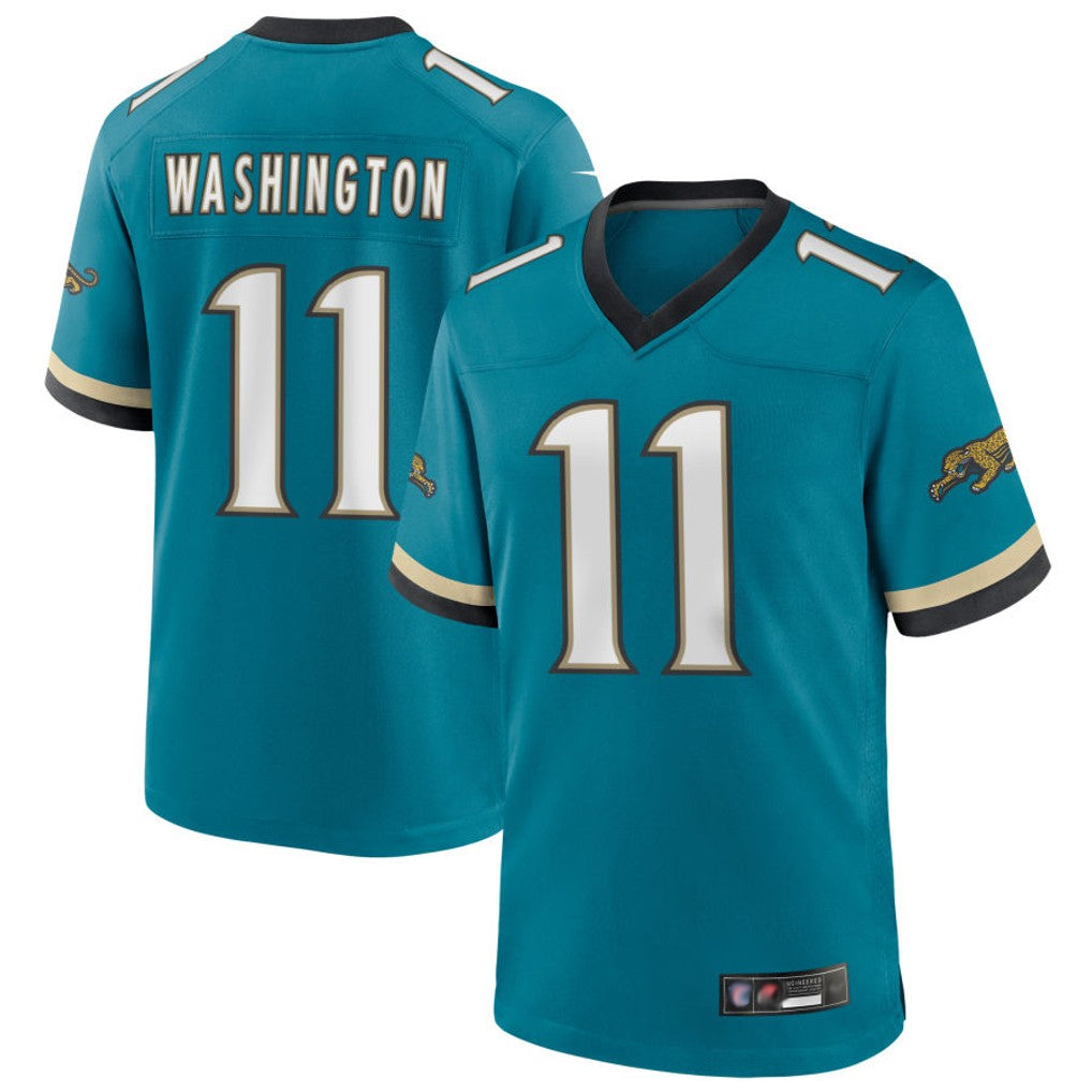 Silnrao J.Jaguars #11 Parker Washington Player Legend Teal Game Stitched Jerseys