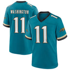 Silnrao J.Jaguars #11 Parker Washington Player Teal Prowler Throwback Stitched Jerseys
