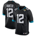 Silnrao J.Jaguars #12 Travis Hunter Player Black Replica Game Stitched Jerseys