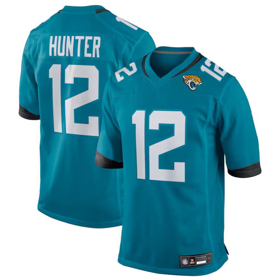 Silnrao J.Jaguars #12 Travis Hunter Player Teal Replica Game Stitched Jerseys