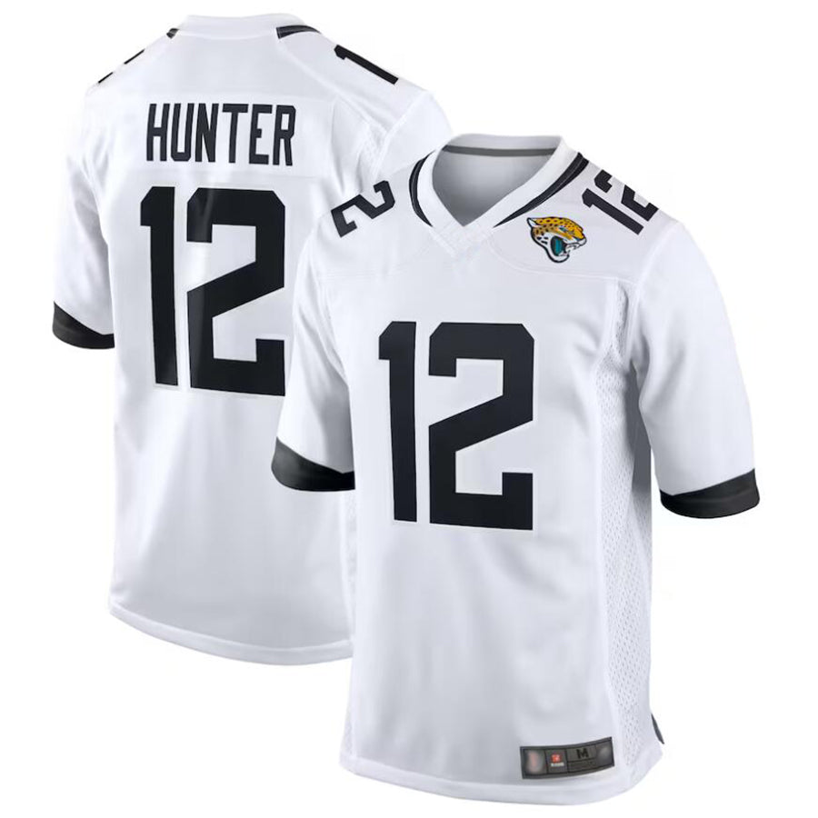 Silnrao J.Jaguars #12 Travis Hunter Player White Replica Game Stitched Jerseys