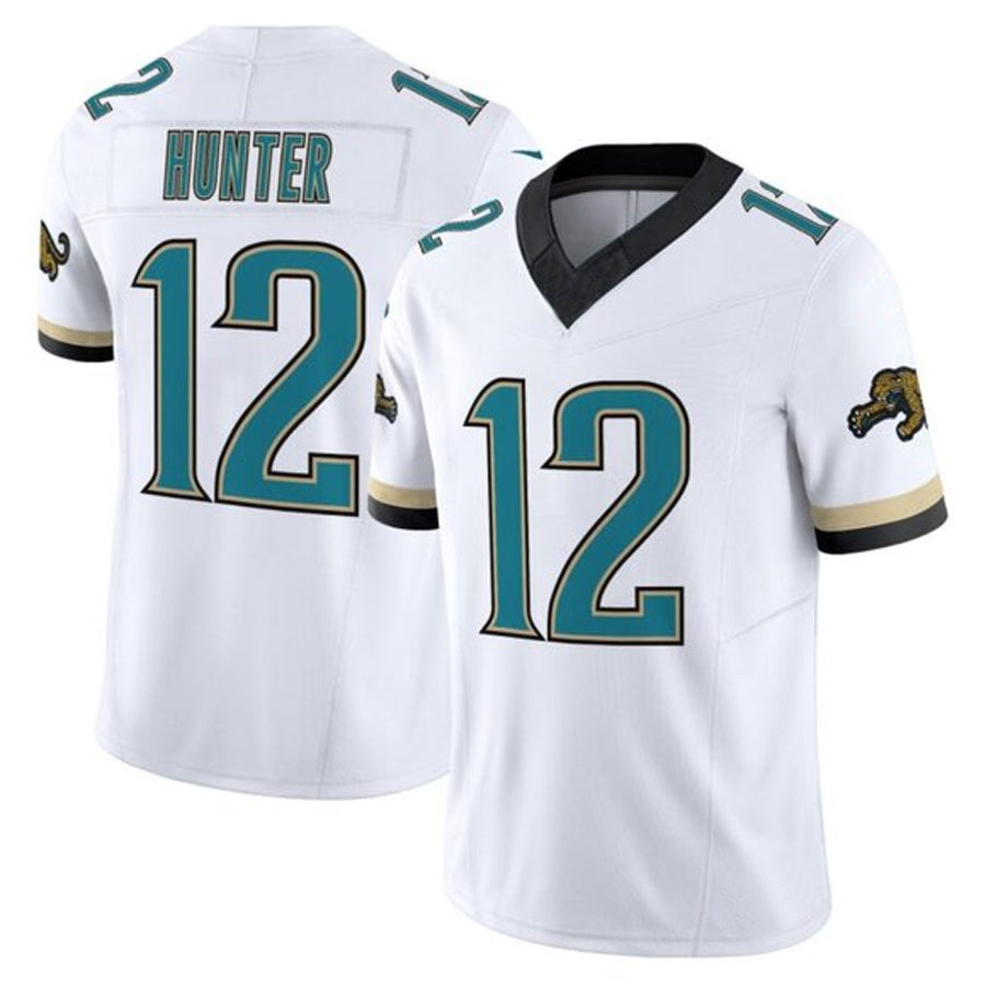 Silnrao J.Jaguars #12 Travis Hunter Player White Vapor F.U.S.E. Limited Stitched Jerseys