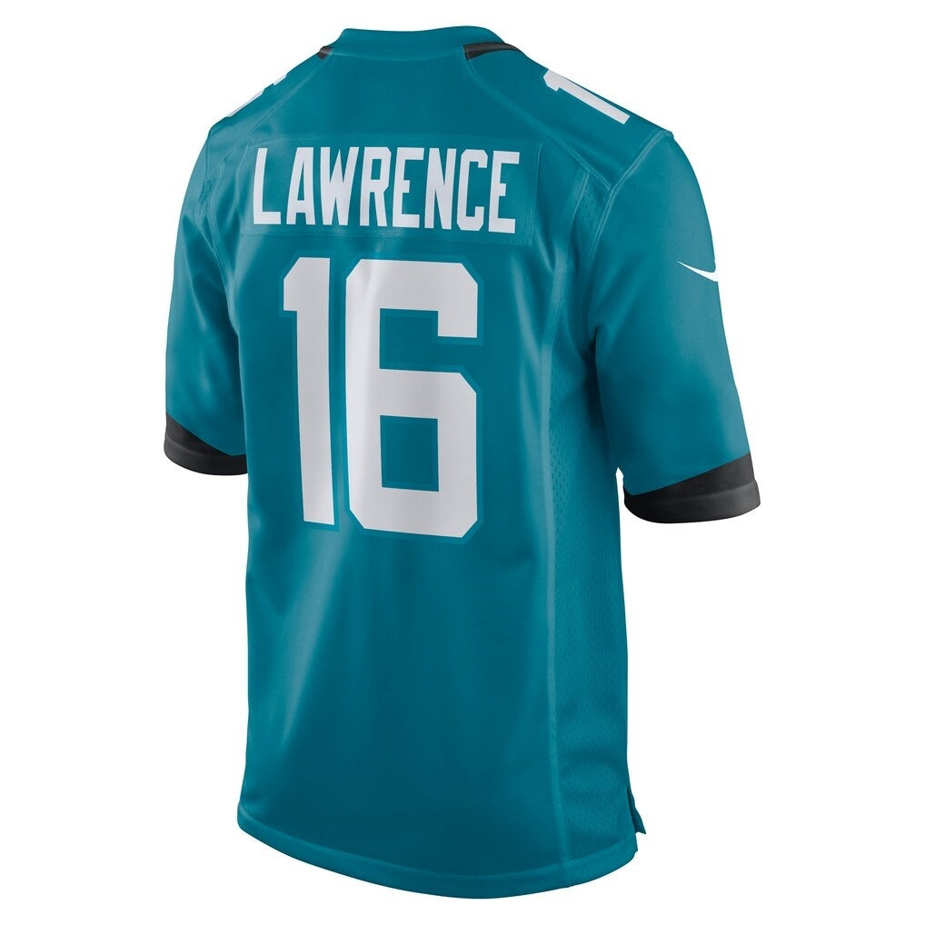 Silnrao J.Jaguars #16 Trevor Lawrence Teal Game Jersey Stitched Jerseys