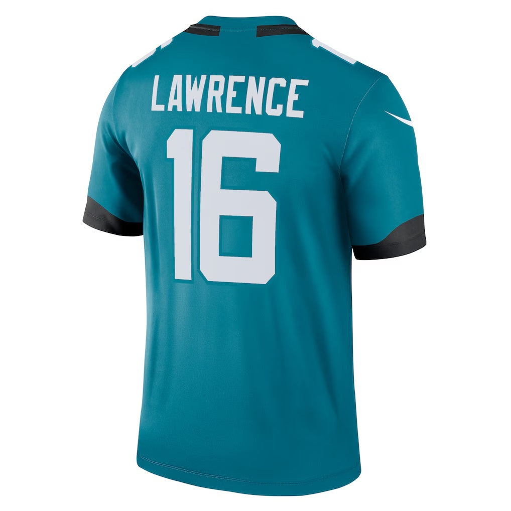 Silnrao J.Jaguars #16 Trevor Lawrence Teal Legend Player Performance Top Stitched Jerseys