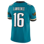 Silnrao J.Jaguars #16 Trevor Lawrence Teal Prowler Throwback Vapor F.U.S.E. Limited Stitched Jerseys