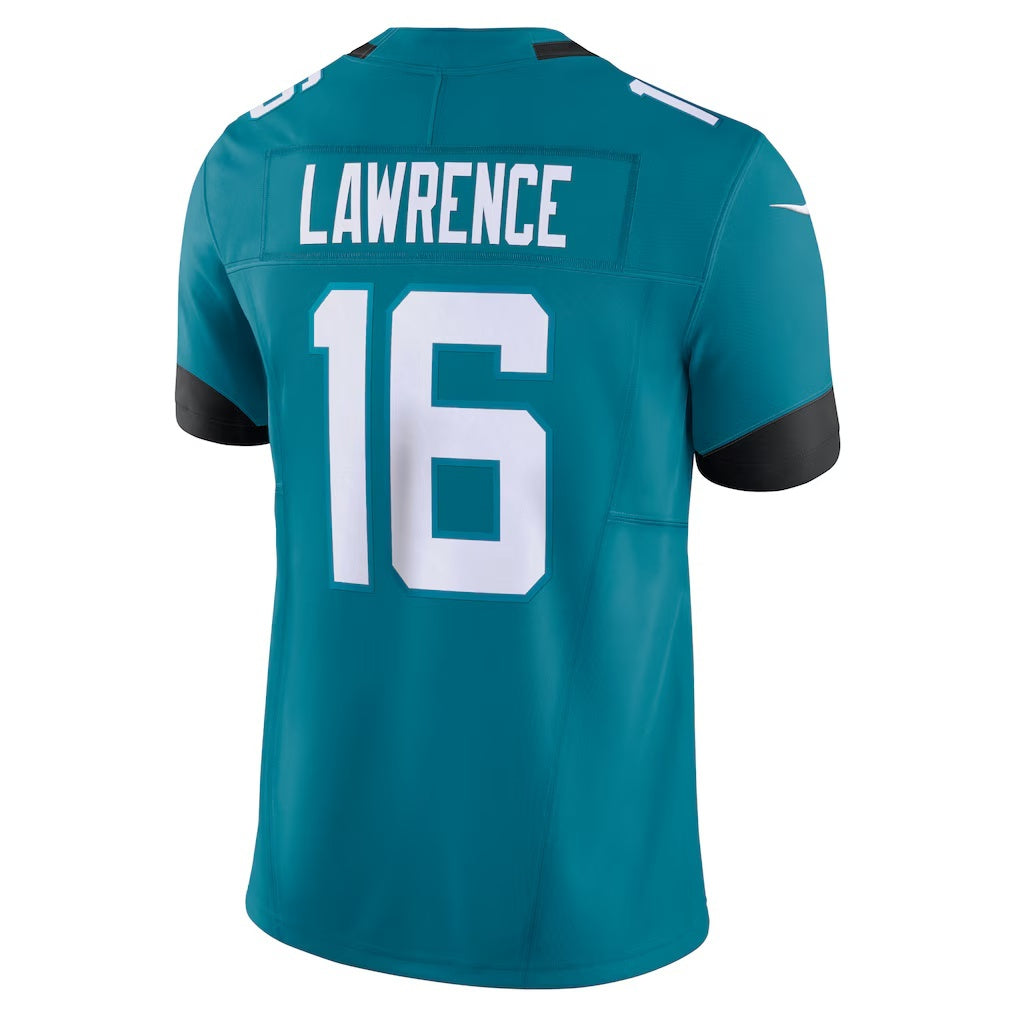 Silnrao J.Jaguars #16 Trevor Lawrence Teal Vapor F.U.S.E. Limited Stitched Jerseys