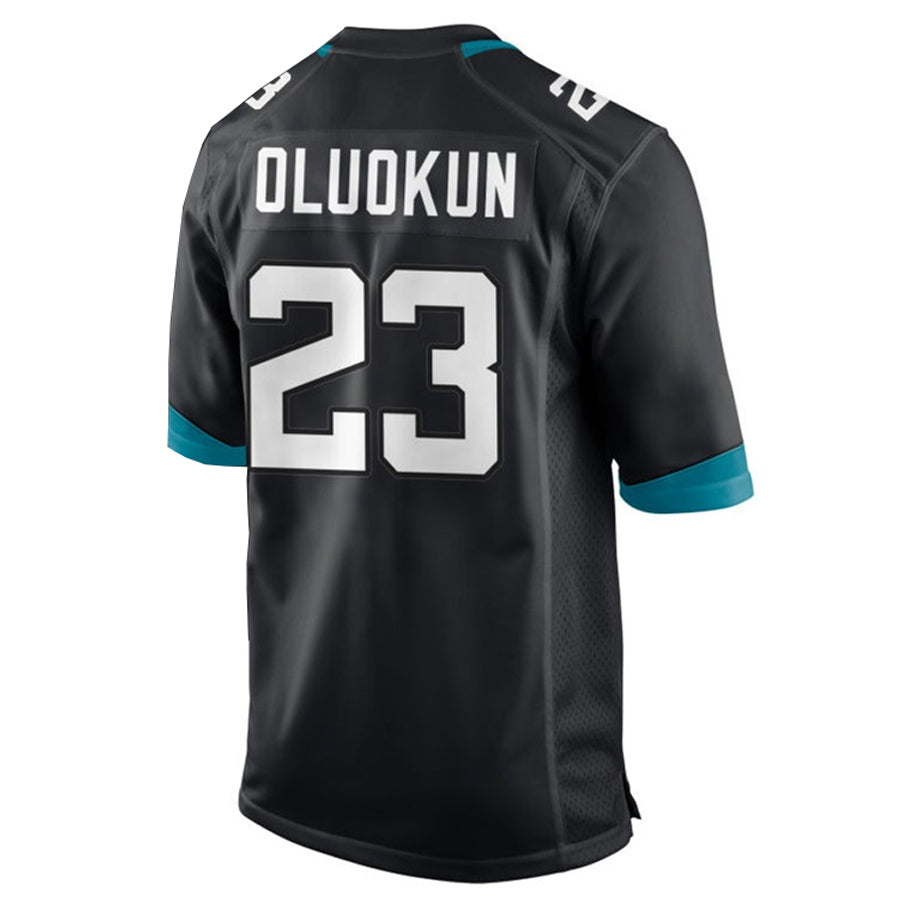Silnrao J.Jaguars #23 Foye Oluokun Player Black Home Game Stitched Jerseyss