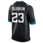 Silnrao J.Jaguars #23 Foye Oluokun Player Black Home Game Stitched Jerseyss