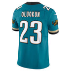 Silnrao J.Jaguars #23 Foye Oluokun Teal Prowler Throwback Vapor F.U.S.E. Limited Jerseys