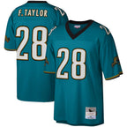 Silnrao J.Jaguars #28 Fred Taylor Player Mitchell & Ness Teal Legacy Replica Stitched Jerseys