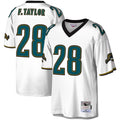 Silnrao J.Jaguars #28 Fred Taylor Player Mitchell & Ness White Legacy Replica Stitched Jerseys