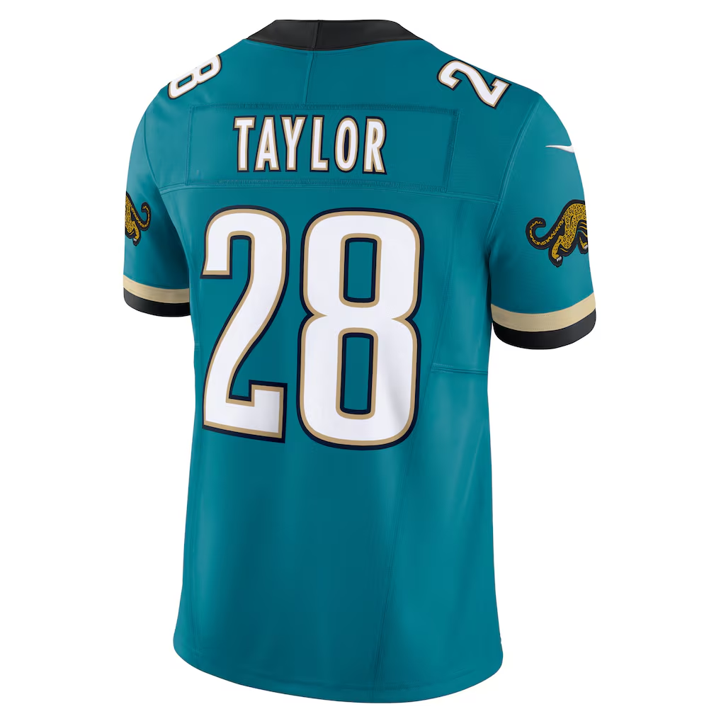 Silnrao J.Jaguars #28 Fred Taylor Teal Prowler Throwback Vapor F.U.S.E. Limited Retired Player Stitched Jerseys