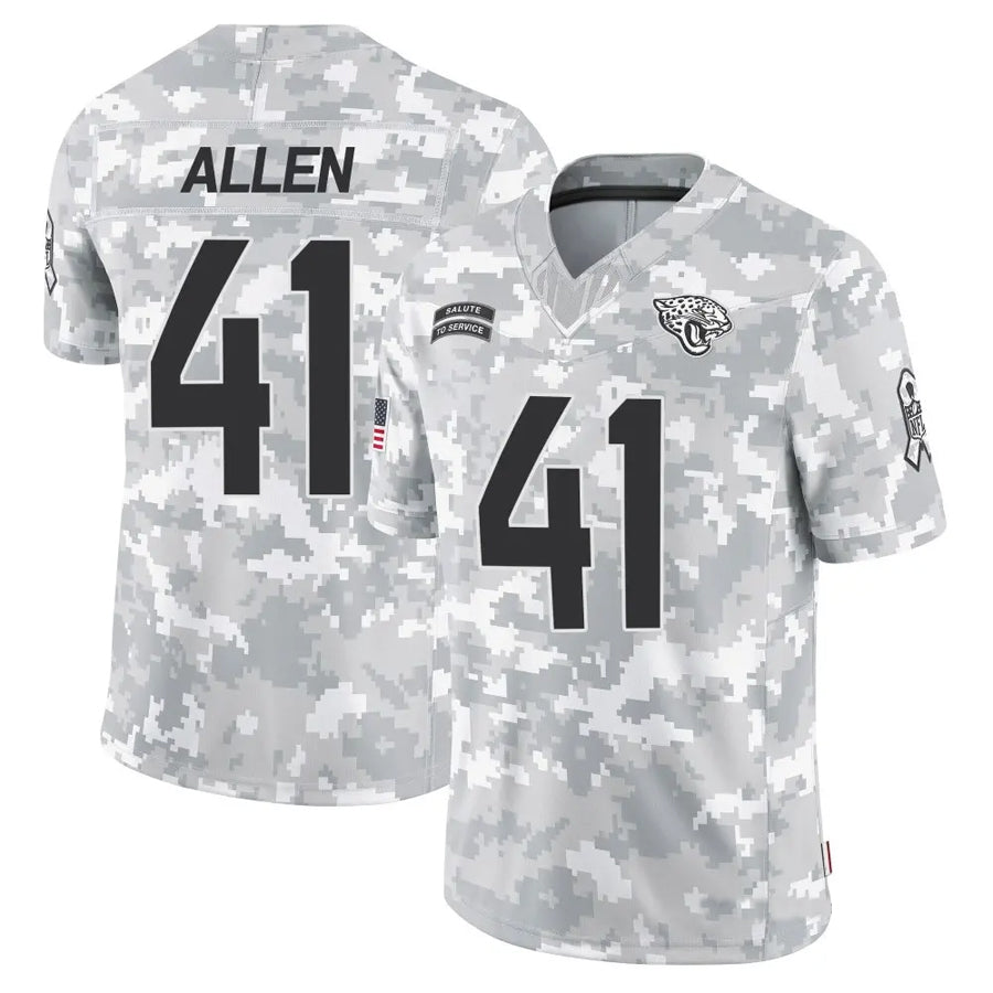 Silnrao J.Jaguars #41 Josh Hines-Allen Player Arctic Camo Salute to Service Limited Football Jerseys