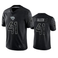 Silnrao J.Jaguars #41 Josh Hines-Allen Player Black RFLCTV Limited Football Jerseys