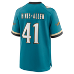 Silnrao J.Jaguars #41 Josh Hines-Allen Teal Prowler Throwback Player Game Stitched Jerseys
