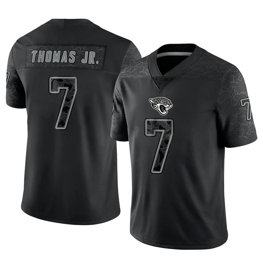 Silnrao J.Jaguars #7 Brian Thomas Jr. Player Black RFLCTV Limited Stitched Jerseys