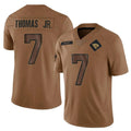 Silnrao J.Jaguars #7 Brian Thomas Jr. Player Brown Salute To Service Limited Stitched Jerseys