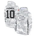 Silnrao KC.Chiefs #10 Isiah Pacheco Player Salute to Service Hoodies Stitched Jerseys