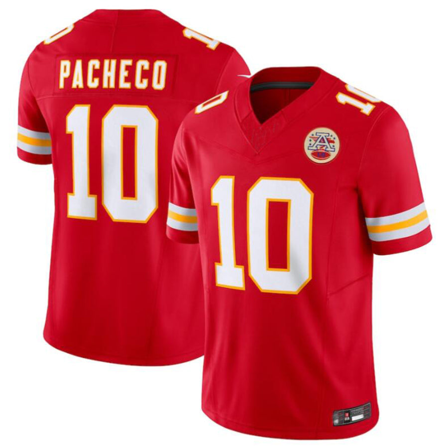 Silnrao KC.Chiefs #10 Isiah Pacheco Red Vapor F.U.S.E. Limited Jersey American Stitched Jerseys