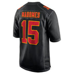 Silnrao KC.Chiefs #15 Patrick Mahomes Black Super Bowl LVIII Carbon Fashion Game Player Jersey American Stitched  Jerseys